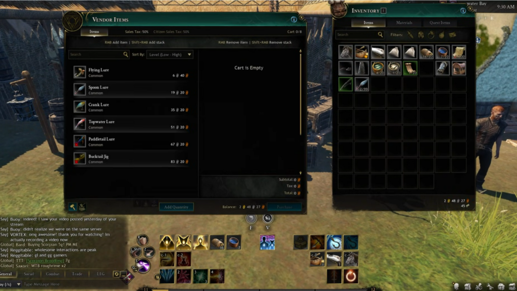 Buy Lures from the Spot Fishing Vendor