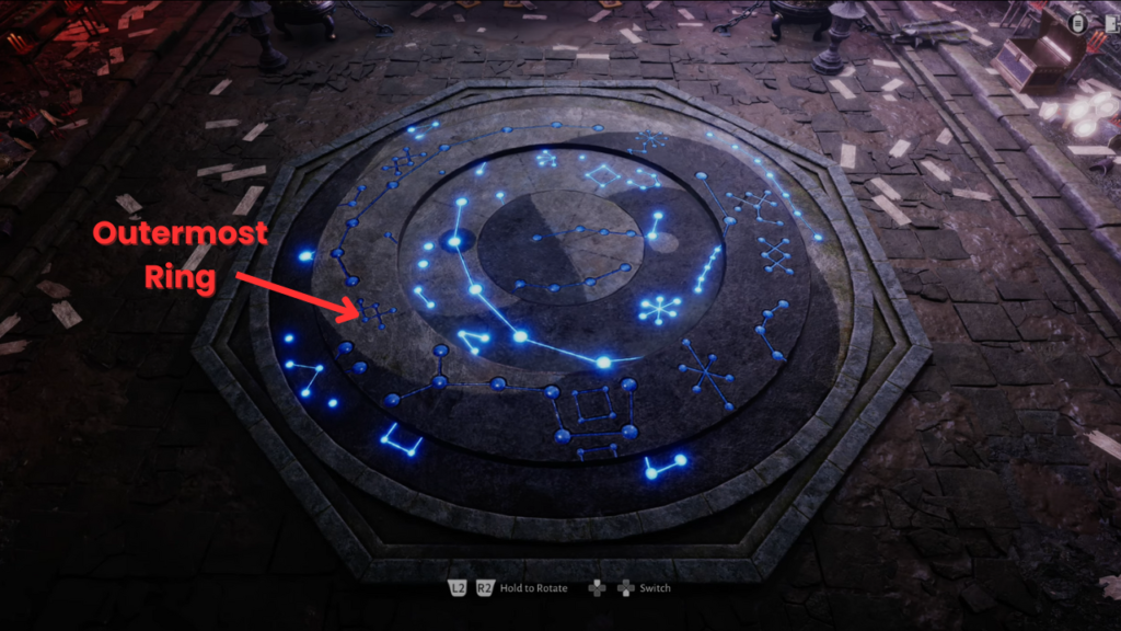 First solve outermost ring in Constellation Puzzle