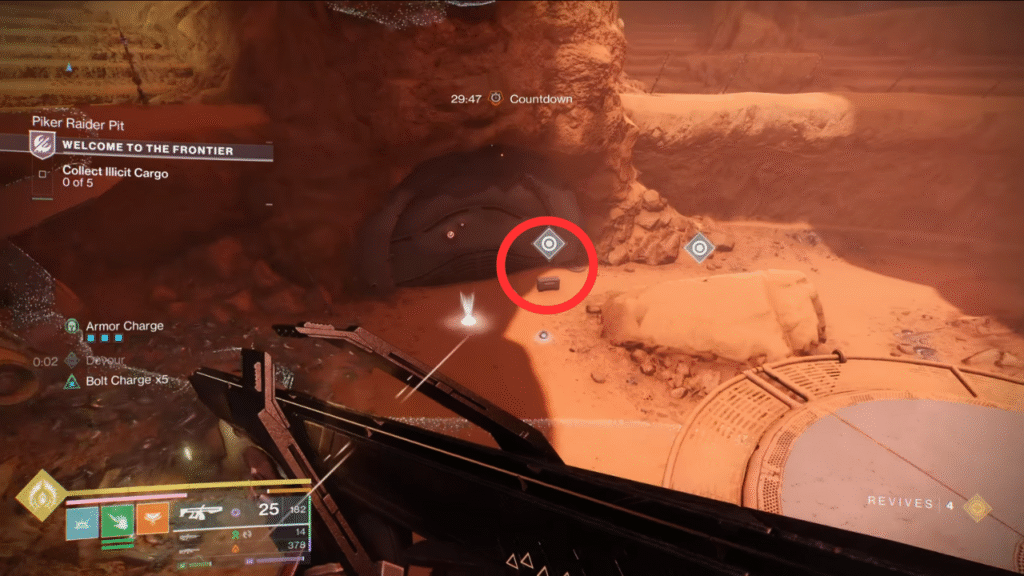 Collecting 5 Illicit Cargo in the Piker Raider Pit