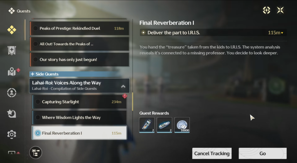 Start the Final Reverberation 1 Side Quest