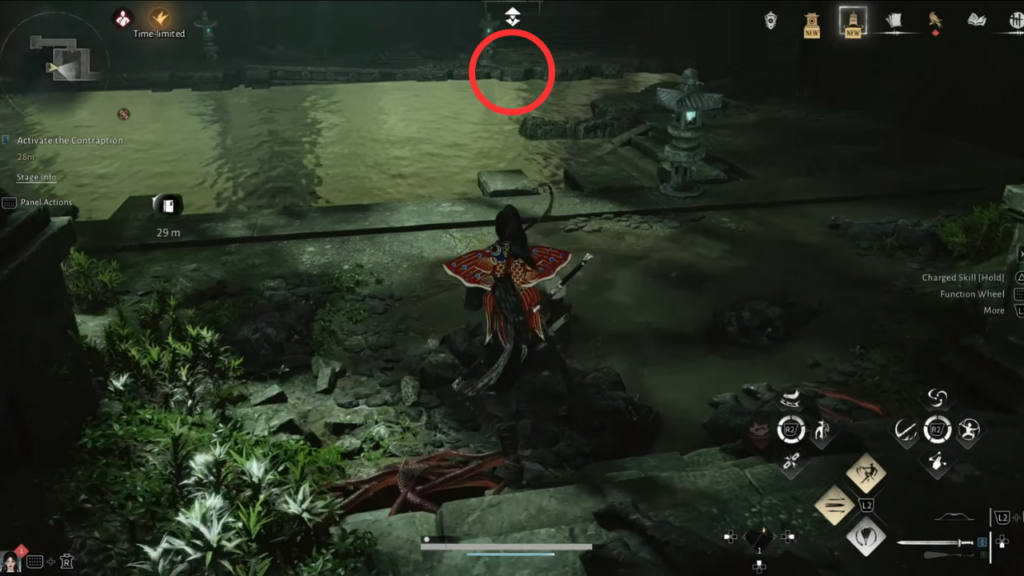 Step onto the pressure plate to Activate Statue