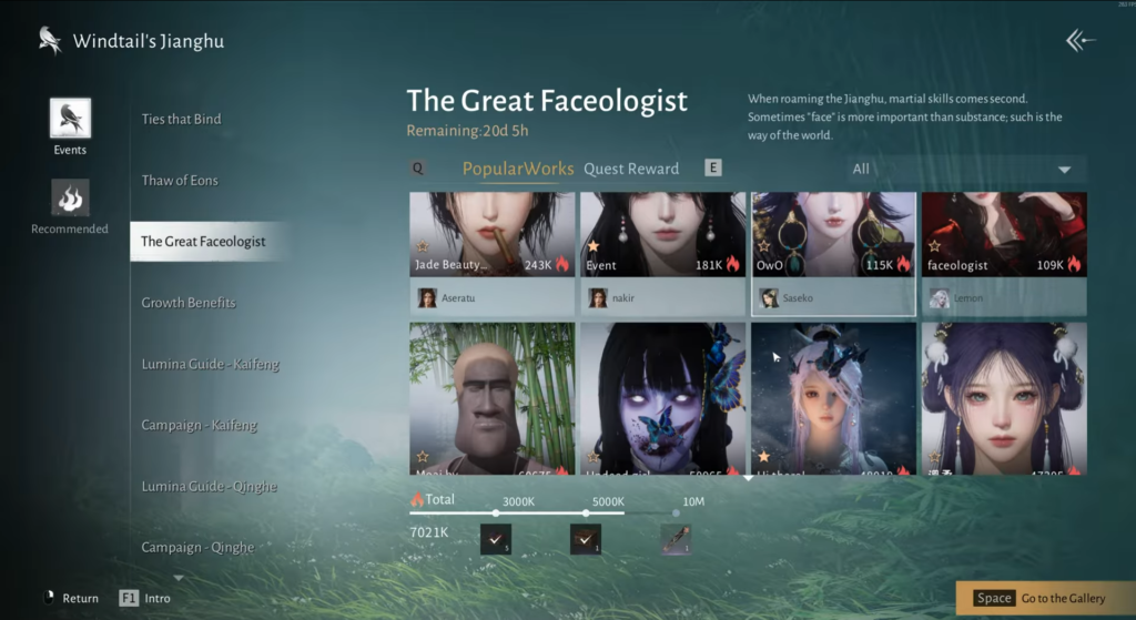 The Great Faceologist Event