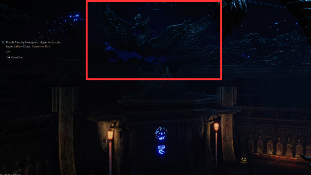 Align the Ceiling Panels to solve the purple tenuity hexagram puzzle