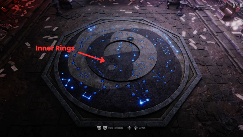second step solve inner ring in Constellation Puzzle
