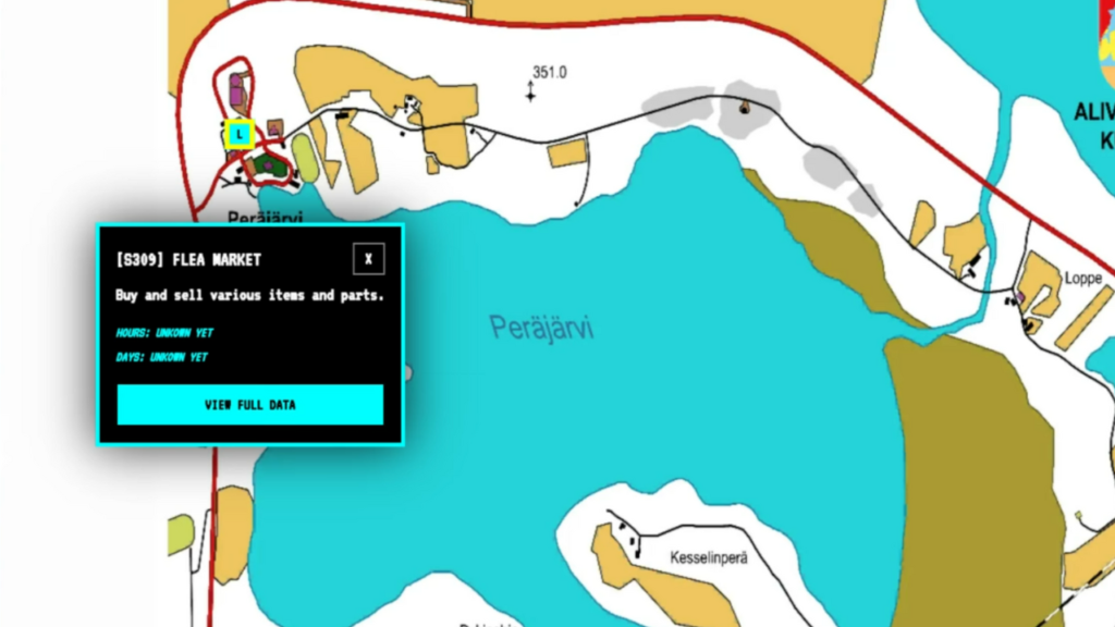 Flea Market Location in map