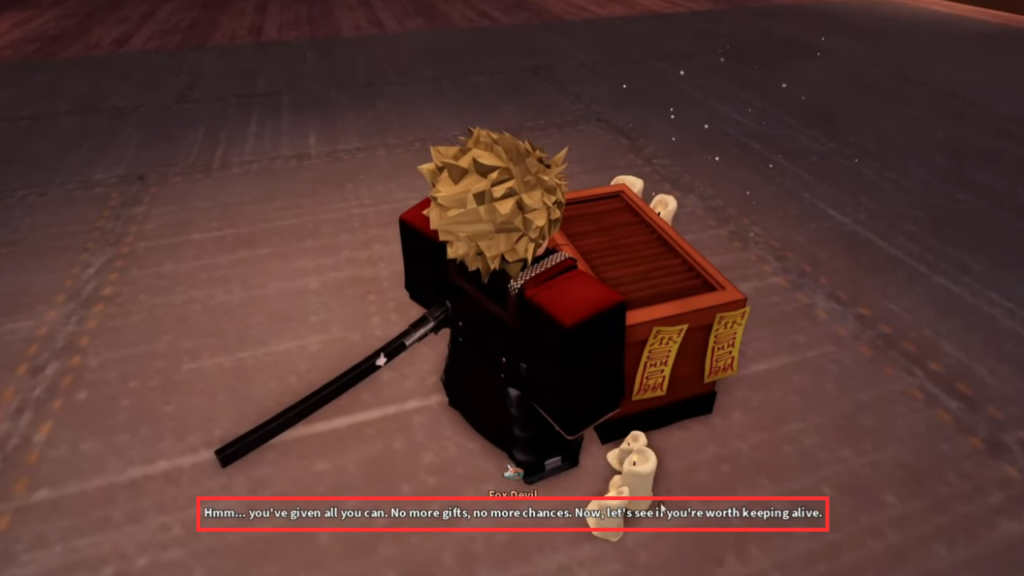 Keep offering until you see a message similar in image