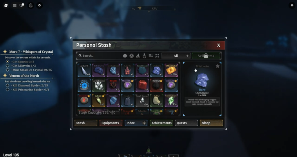 Mistvein Ore In the Forge