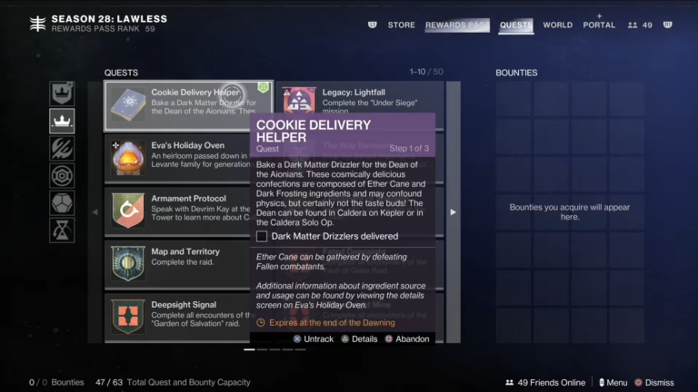 How to Bake Dark Matter Drizzlers for the Dean of the Aionians